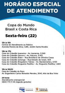 HorárioEspecialAtendimento